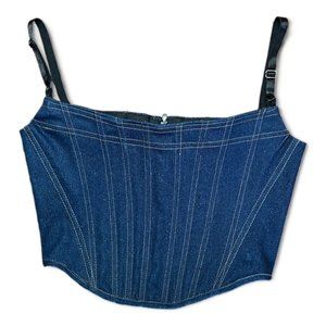 Cynthia Steffe Stretchy Denim Boustier/Corset, Medium